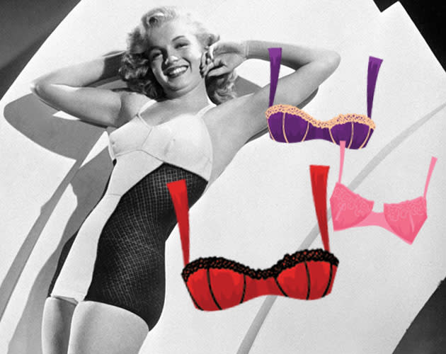 Marilyn Monroe hätte mal lieber auf den BH verzichtet (Bilder: AFP, thinkstock)