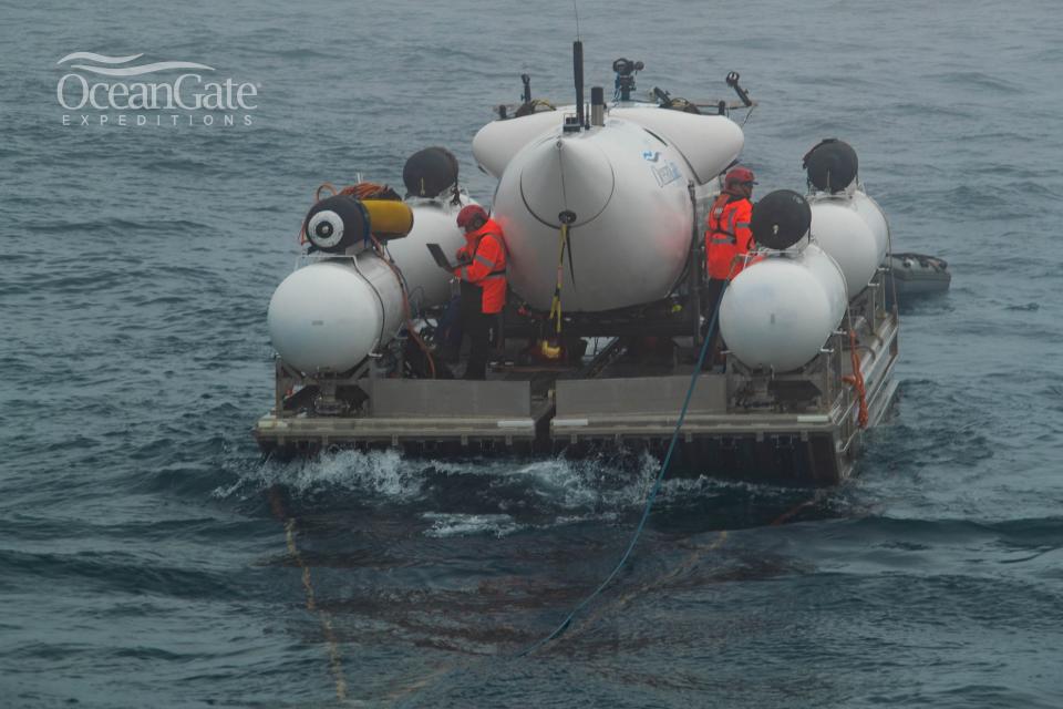 OceanGate Expeditions Twitter account shows Titan, the small submersible vehicle that disappeared on Sunday.