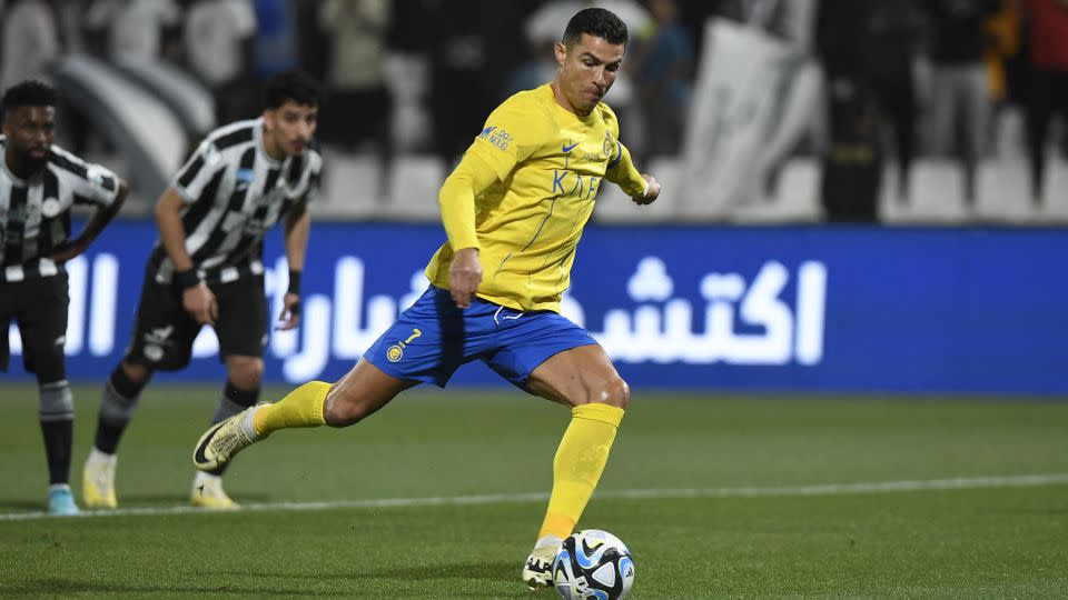 Ronaldo gave Al-Nassr the lead with a penalty. - Reuters
