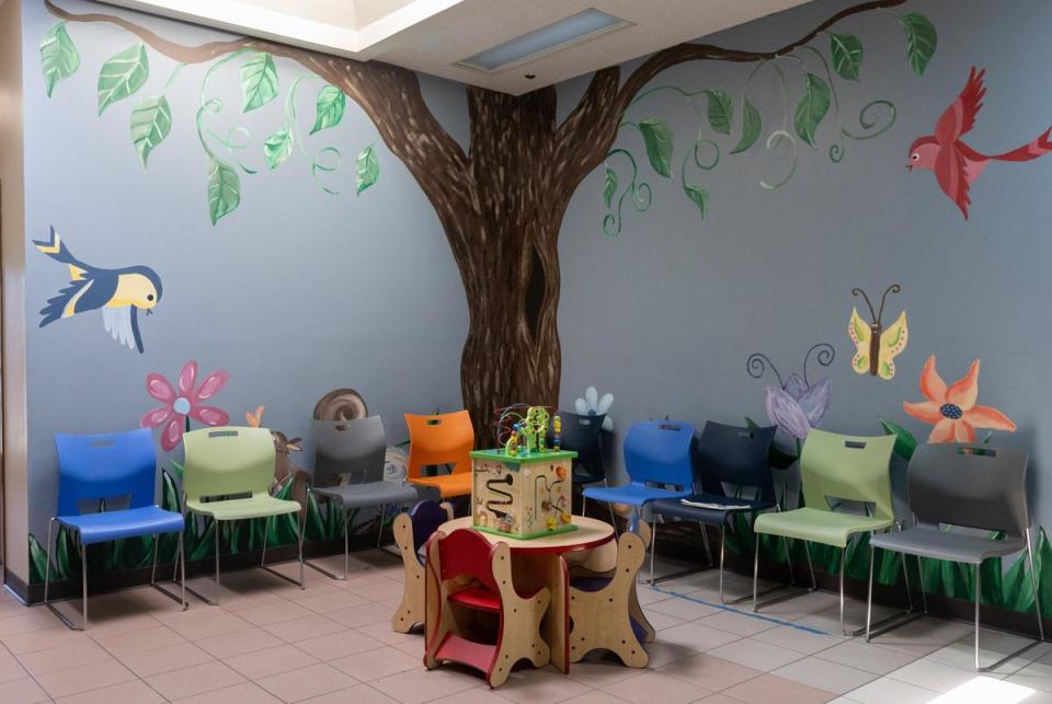 A waiting room in the Tarrant County MHMR Youth Center in Fort Worth, Texas on August 15, 2023. 