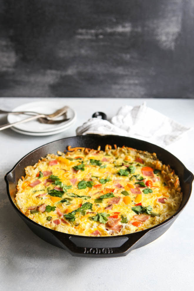 <strong>Get the <a href="https://www.completelydelicious.com/hash-brown-ham-frittata/" target="_blank">Hash Brown And Ham Frittata</a> recipe from Completely Delicious</strong>