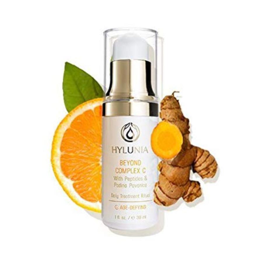 "For the second layer, I recommend a serum with vitamin C (<a href="https://amzn.to/2ZMuk7Z" target="_blank" rel="noopener noreferrer">Hylunia Beyond Complex C</a>) for daytime use. ... Vitamin C is excellent at mitigating environmental damage from free radicals and is also the gold standard in lightening and preventing sun damage." &mdash; <strong>Mustapich at Facehaus</strong>. Find it for $78 on <a href="https://amzn.to/2ZMuk7Z" target="_blank" rel="noopener noreferrer">Amazon</a>.