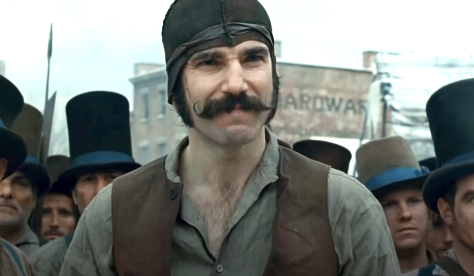 Closeup of Daniel Day-Lewis in "Gangs of New York"