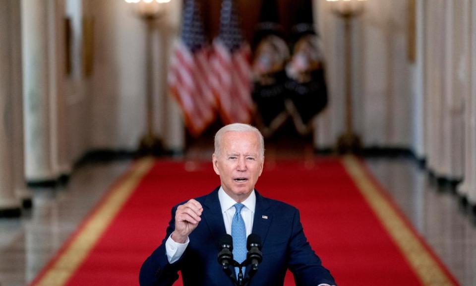 Joe Biden announces the end of the US war in Afghanistan on 31 August.