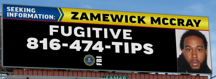 Zamewick McCary billboard (photo via FBI)