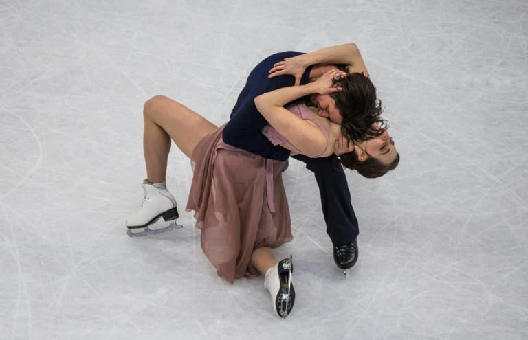 Canada's Tessa Virtue and Scott Moir compete to win the Ice Dance/Free Dance event at the ISU World Figure Skating Championships in Helsinki, on April 1, 2017