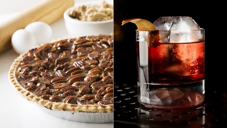 One boulevardier and pecan pie