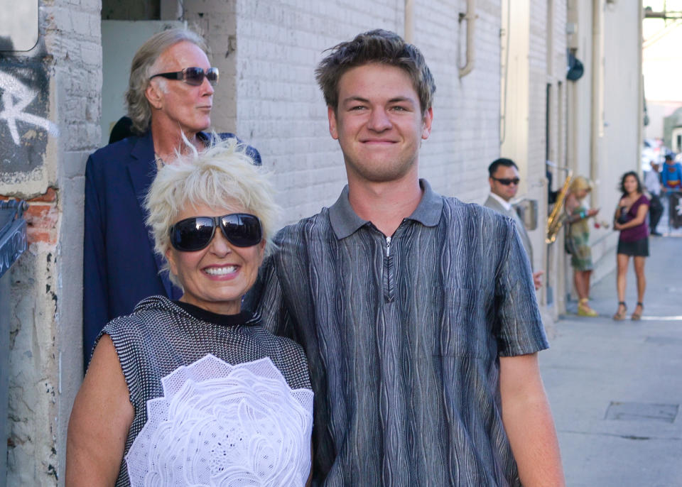 Roseanne Barr and her son Buck Thomas outside <i>Jimmy Kimmel Live</i> in L.A. on Aug. 31, 2015. (Photo: AaronP/Bauer-Griffin/GC Images)