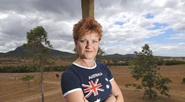 One Nation leader Pauline Hanson. Source: 7News