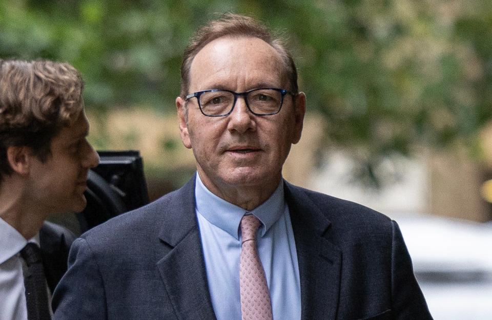 Kevin Spacey arrives at Southwark Crown Court on June 28, 2023.