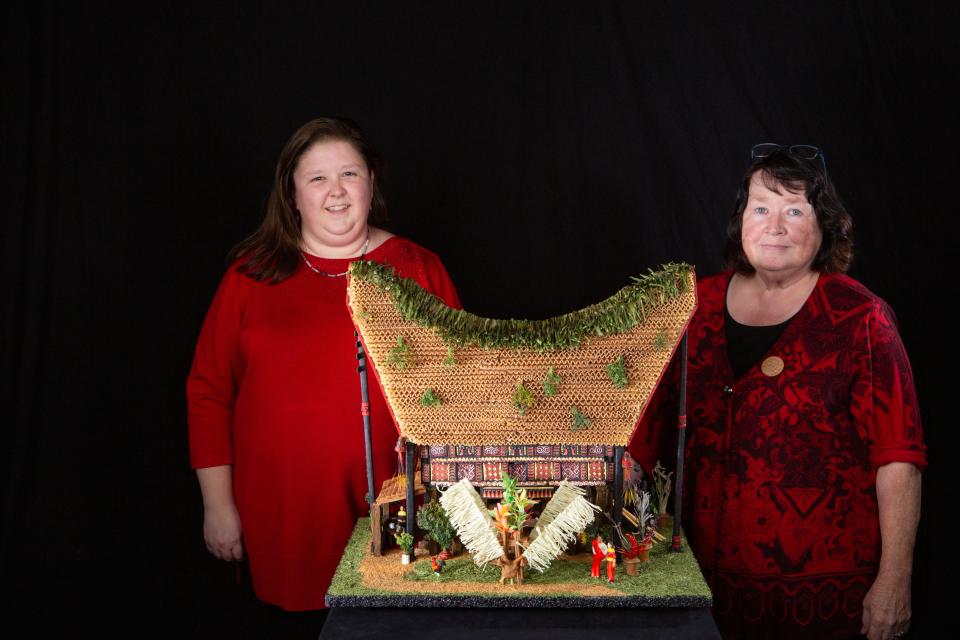 Difficult Dessert Devotees teammates Faith An and Deborah Kinton, of Fuquay-Varina, won the grand prize for “Christmas at the Tongkonan" at the 31st annual National Gingerbread House Competition.