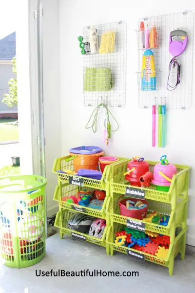 6) Plastic Baskets Toy Storage