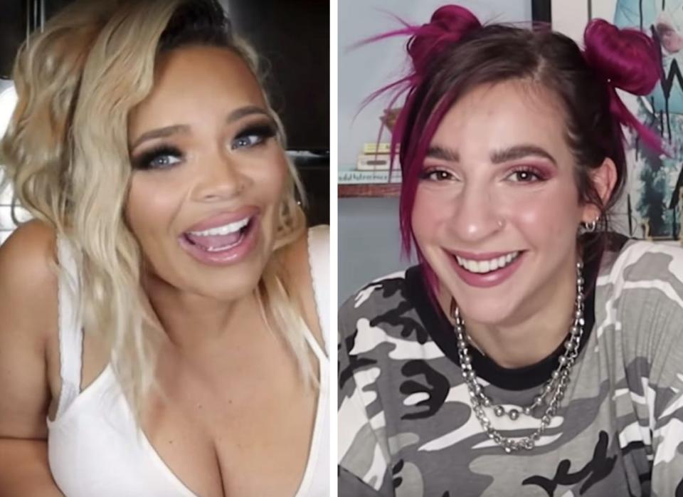 Trisha Paytas (L) and Gabbie Hanna (R)