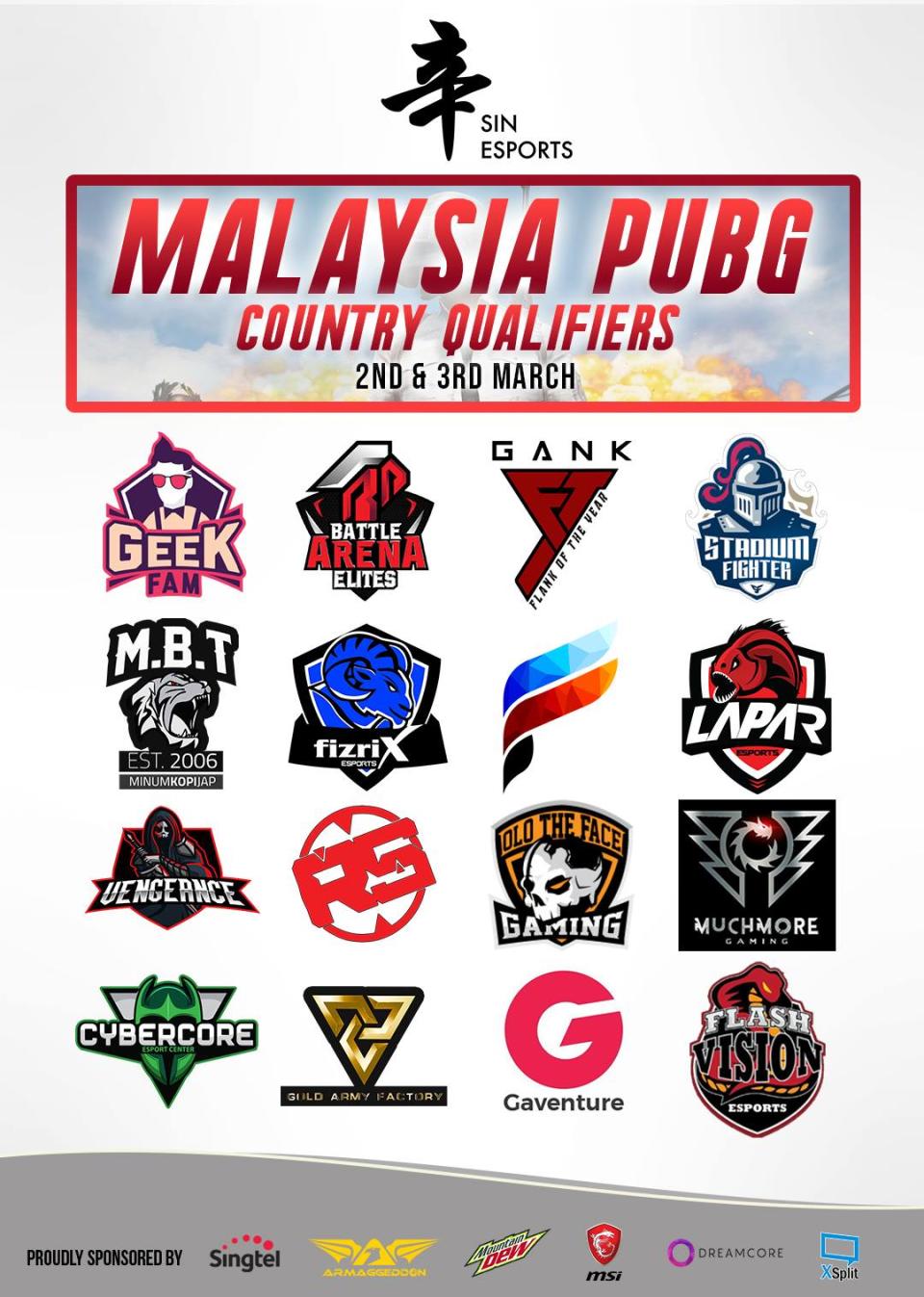 Sin Esports League S1 Malaysia PUBG Qualifiers