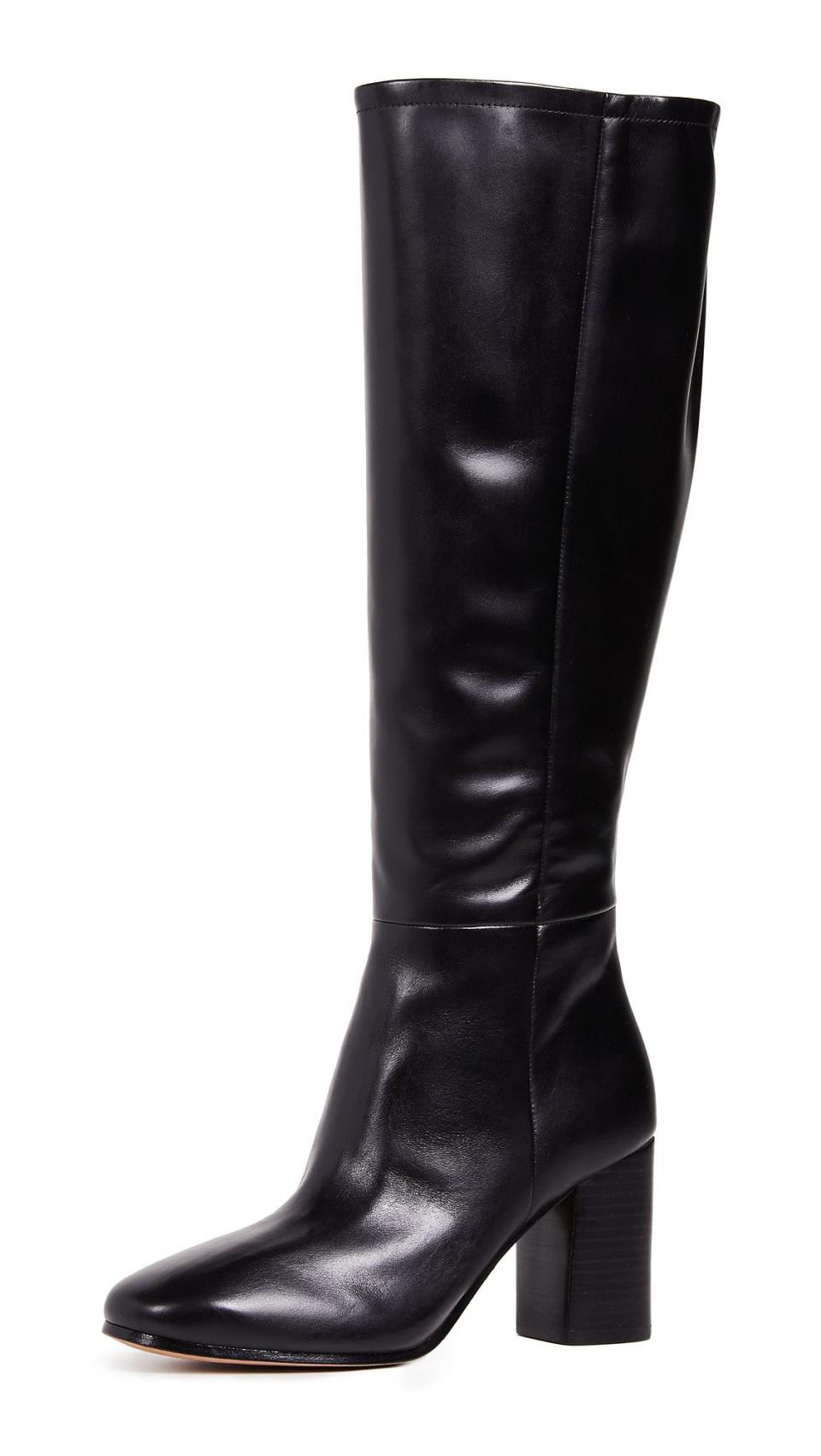 Leather Knee-High Boots