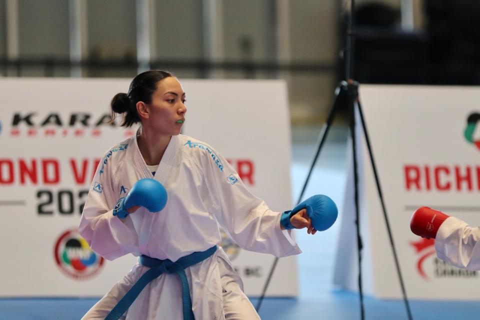 Canada's Hana Furumoto-Deshaies is looking to bring home a medal from the Pan Am Games in Santiago, Chile. (Submitted by Karate Canada - image credit)