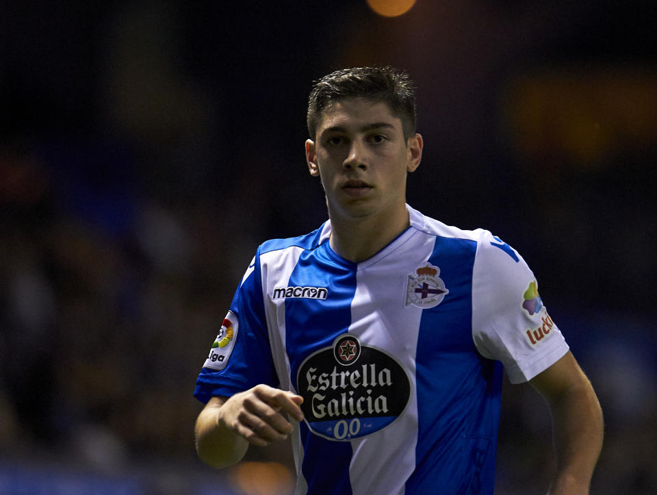 Fede Valverde pasó una temporada cedido en el Deportivo de La Coruña antes de establecerse en el primer equipo del Real Madrid. Foto: Quality Sport Images/Getty Images.