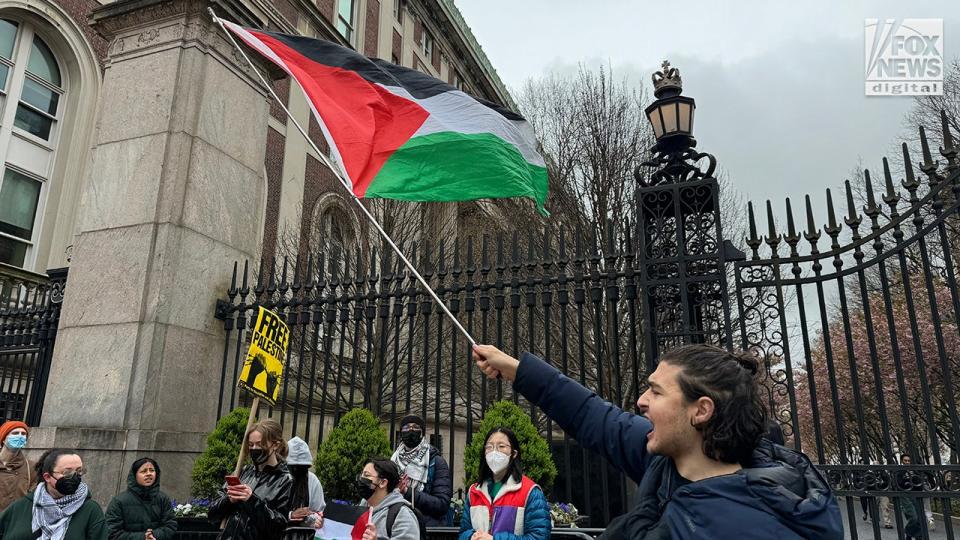 Pro-Palestine students demonstrate on Columbia University’s campus