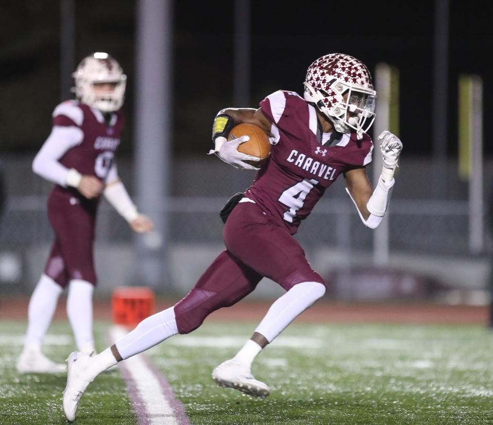 Caravel senior Vandrick Hamlin III was the only player to make the All-Class 2A first team at three different positions - wide receiver, defensive back and kick returner.