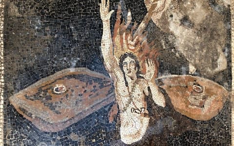Archeologists found this remarkable mosaic of a woman in the two villas - Credit: Pompeii