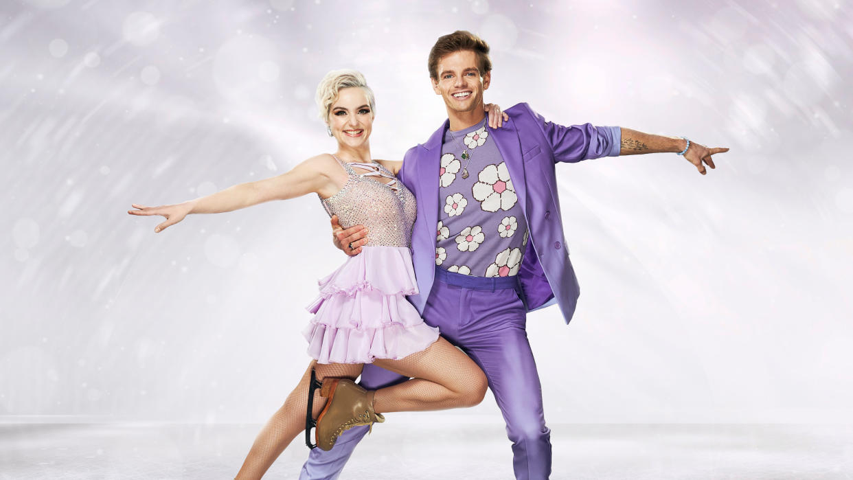 Regan Gascoigne is paired with pro skater Karina Manta on 'Dancing On Ice'. (ITV)