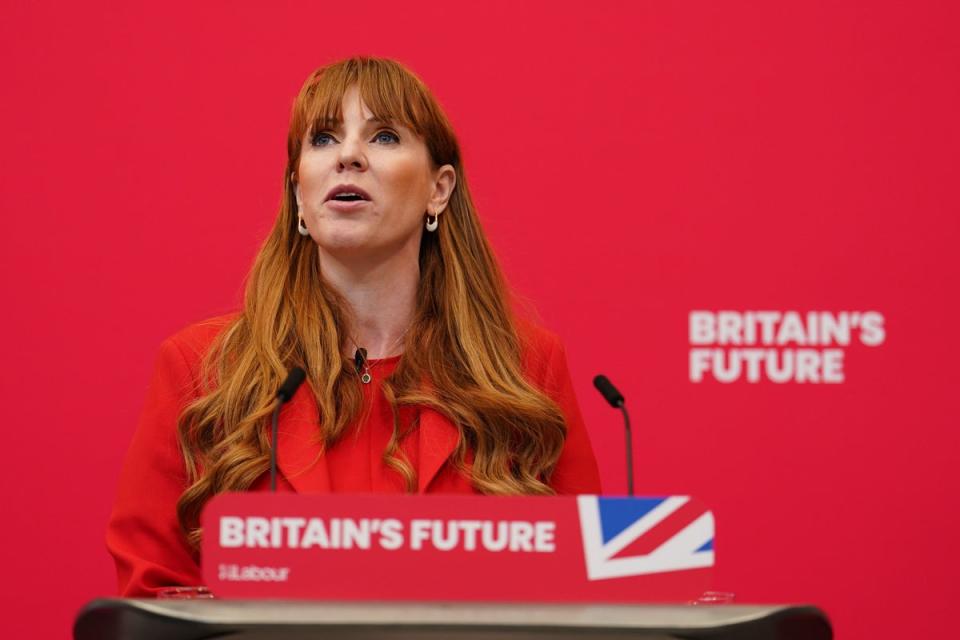 Labour deputy leader Angela Rayner (Jordan Pettitt/PA) (PA Wire)