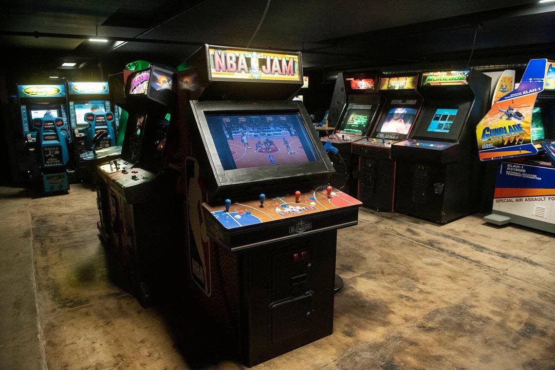 Arcade video games inside Joystiq, a bar, arcade and restaurant venue located at 325 W. Main Street in Merced, Calif., on Wednesday, Oct. 5, 2022.