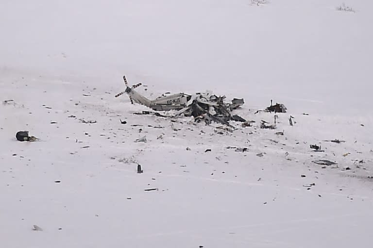 The helicopter went down near Campo Felice while evacuating an injured skier