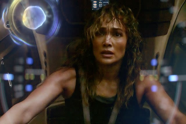 <p>Ana Carballosa/Netflix</p> Jennifer Lopez in 'Atlas,' 2024.