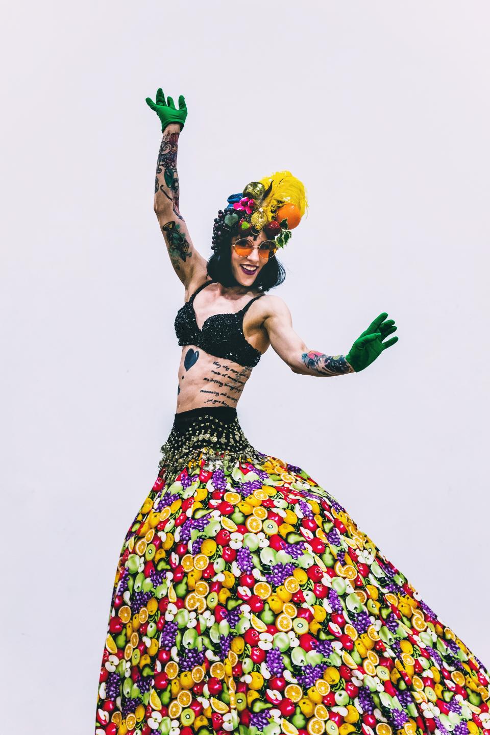 One of the Amazing Giants stilt walkers is Cate Owens. Stilt walkers will entertain crowds at the Creekside Blues & Jazz Festival at 5 p.m. June 18.