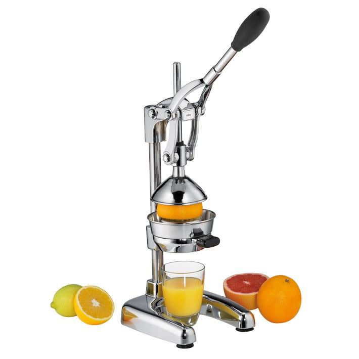 <p><strong>Williams Sonoma</strong></p><p>williams-sonoma.com</p><p><strong>$219.95</strong></p><p>No kitchen bar is complete without a classic citrus press. This one steals the show and will be a great upgrade for your cocktail-loving couple that's been squeezing too hard with something inferior for far too long. Like a great coffee maker or cutting board, it's something they'll want to keep out and visible in the kitchen. </p>