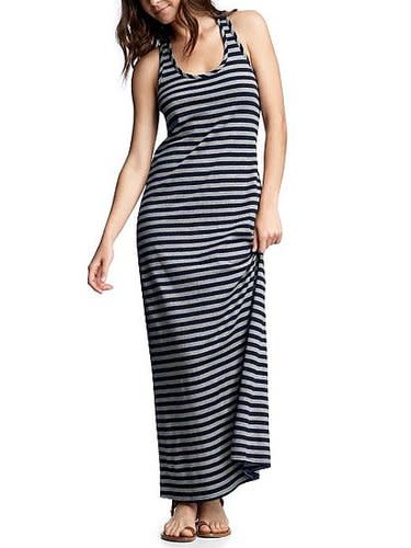 Gap Striped Long Racerback Dress