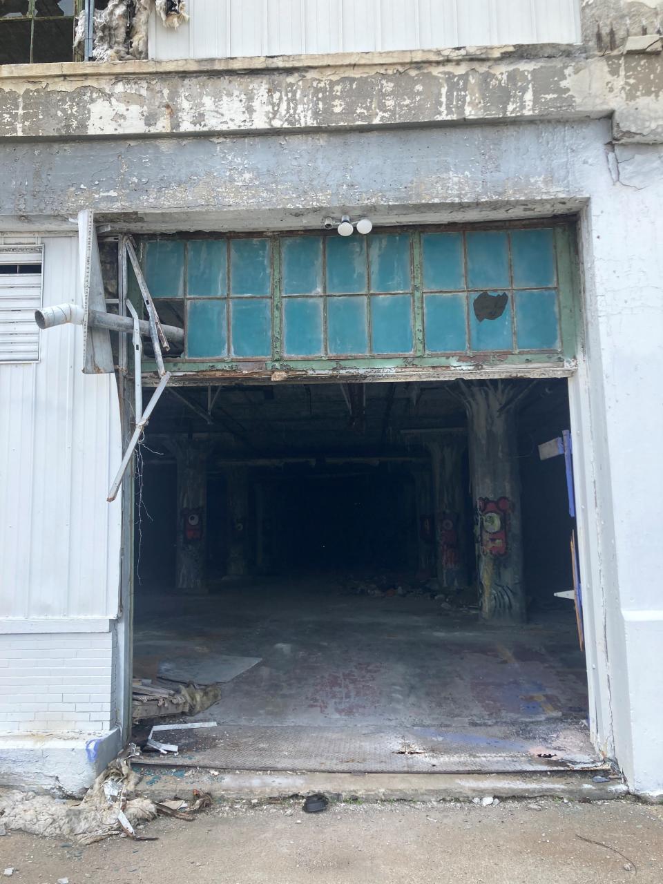 Developers plan to soon secure this and other open entrances to the old Fisher Body Plant No. 21.
