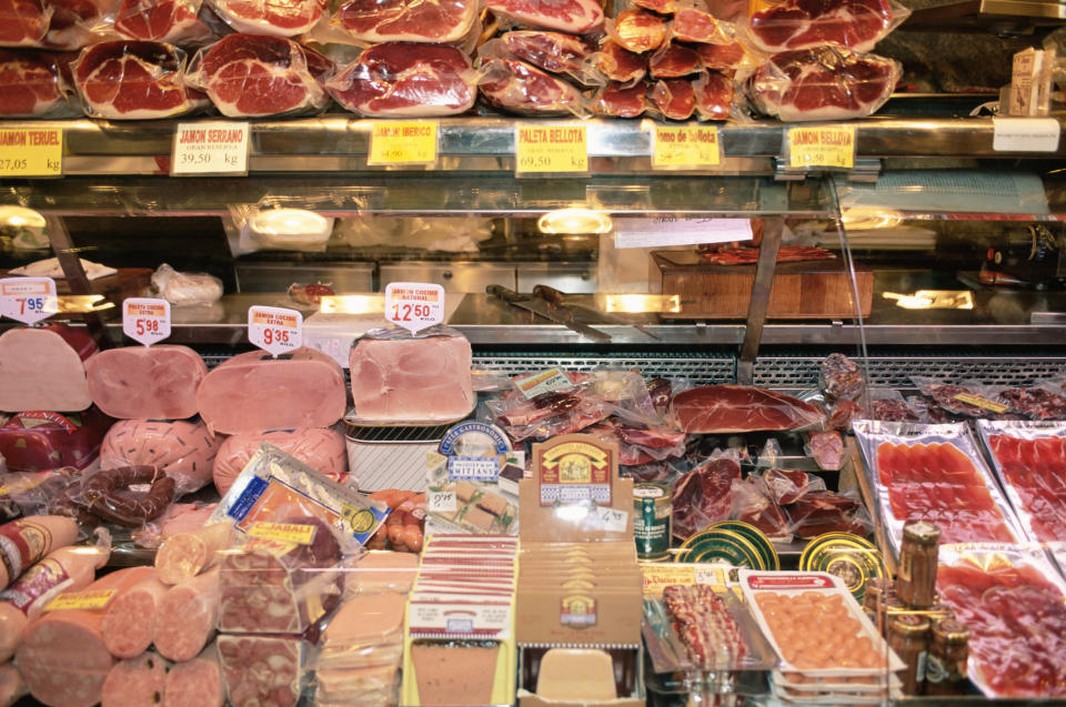 A deli counter display