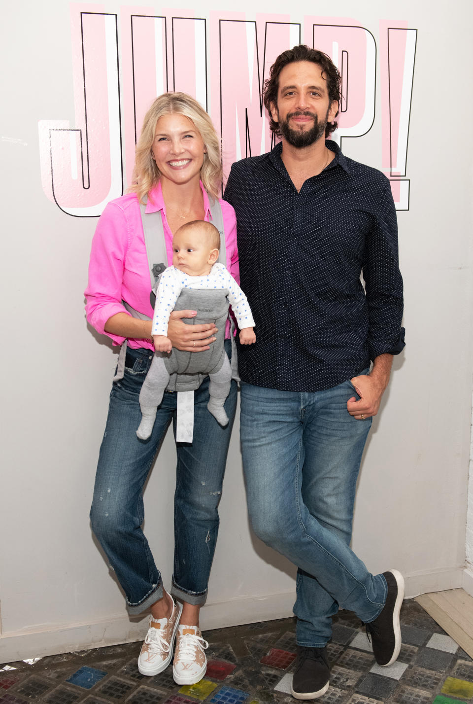 Amanda Kloots and Nick Cordero attend the Beyond Yoga x Amanda Kloots Collaboration Launch Event on August 27, 2019 in New York City.  (Noam Galai / Getty Images for Beyond Yoga)