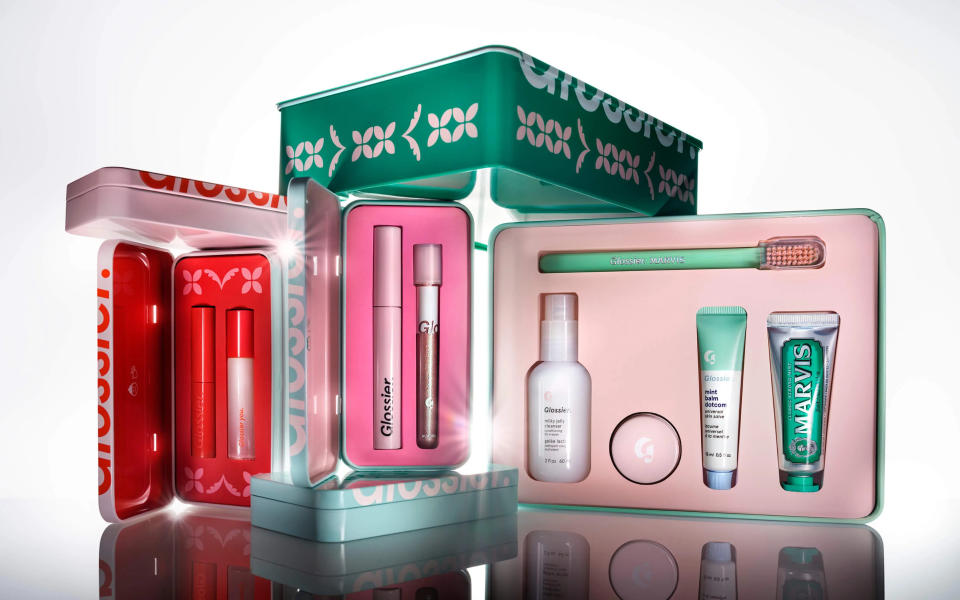 Glossier's holiday beauty sets have arrived. Image via Glossier.