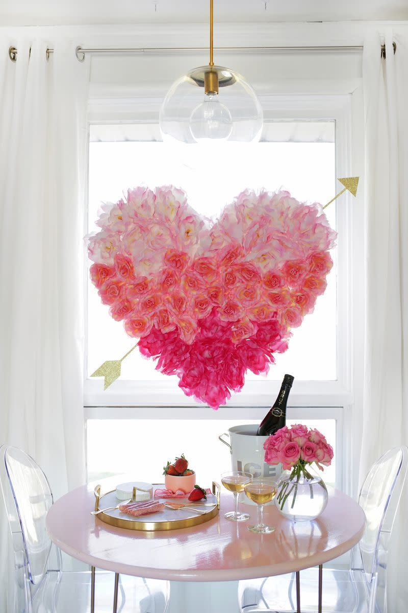flower hanging heart valentines day decor