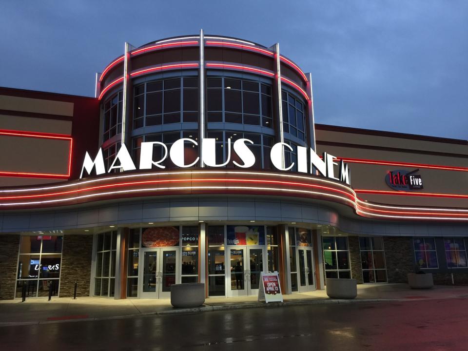 Marcus Theatres will be opening concession stands and serving a traditional menu.