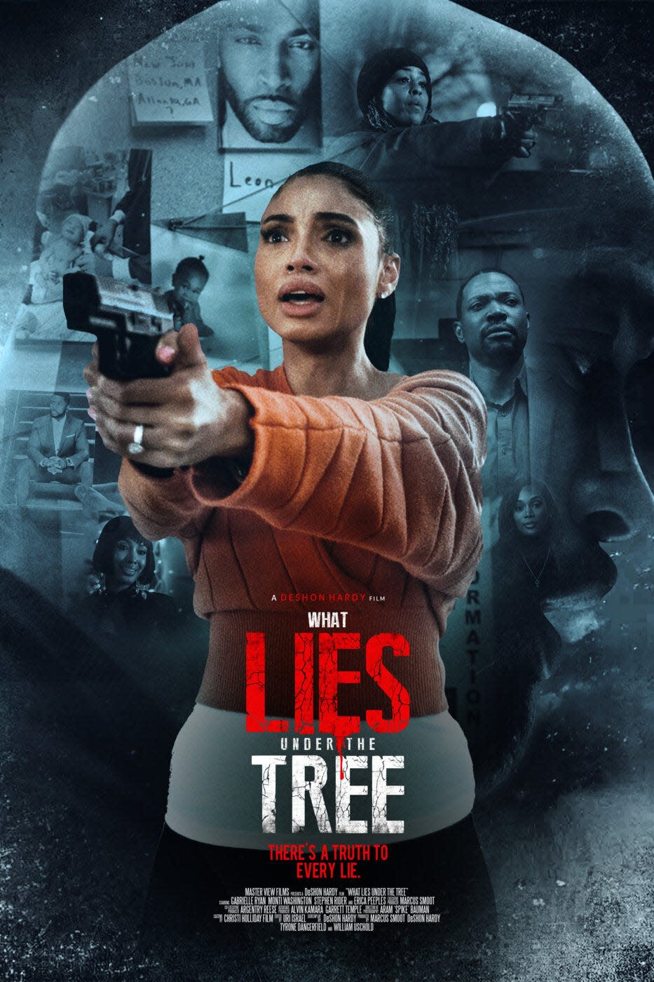 The poster for the 2023 movie "What Lies Under the Tree," directed by DeShon Hardy, who grew up in Neptune.