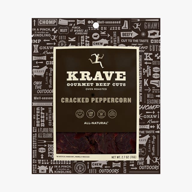 KRAVE Jerky Gourmet Beef Cuts, Cracked Peppercorn, $45
But it now