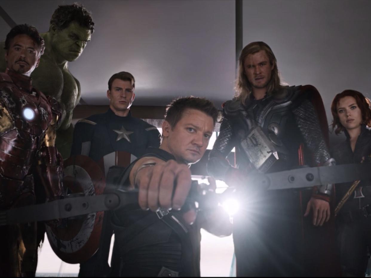 The Avengers team in "The Avengers."