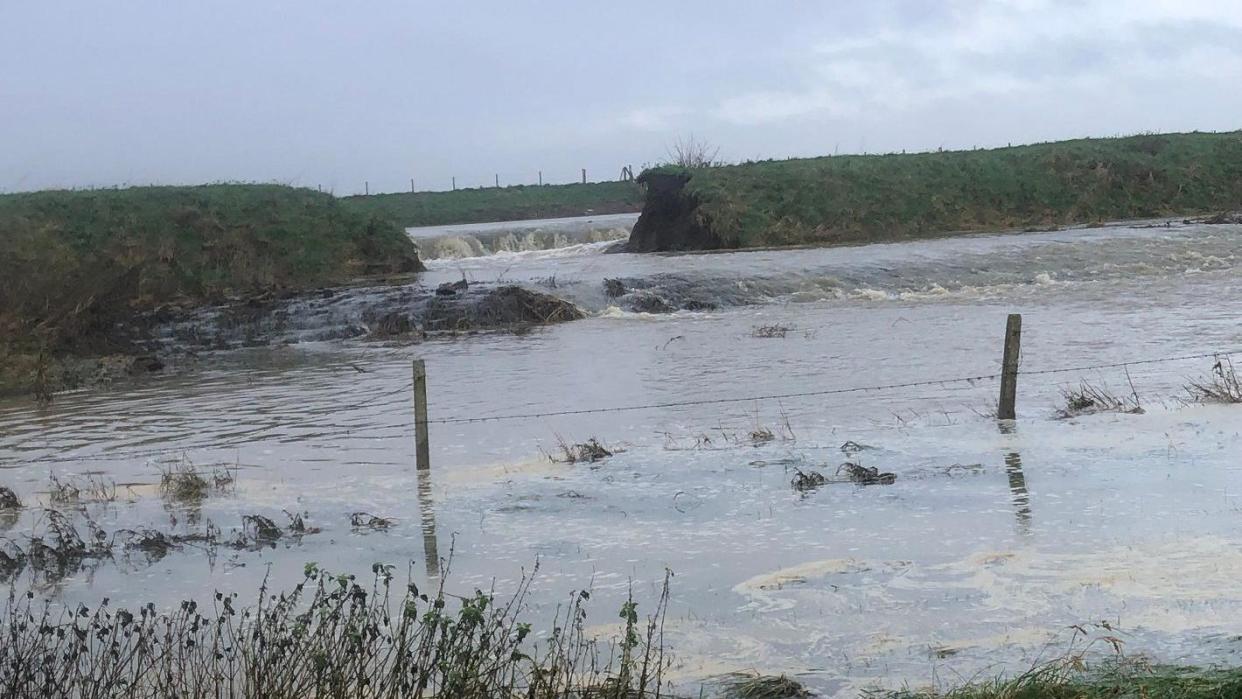 River Welland flooding at Crowland, Lincolnshire