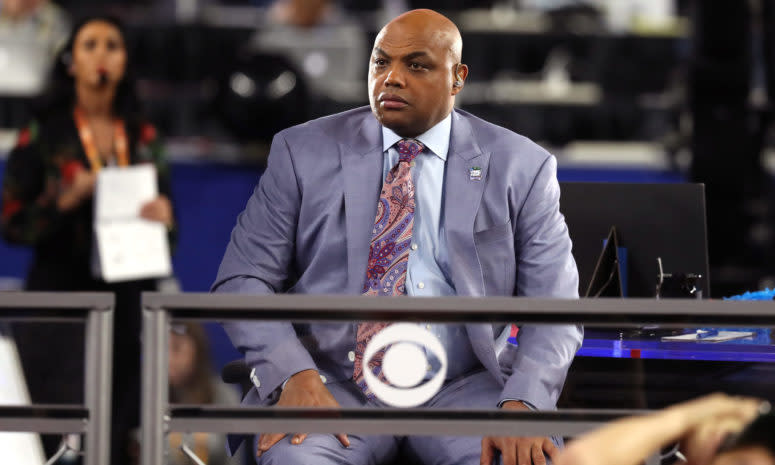 NBA legend Charles Barkley at the Final Four watching his alma mater Auburn against Virginia.