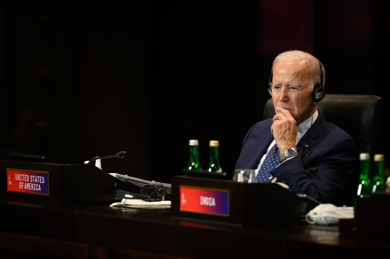 President Biden attends a working session on food and energy security during the G20 summit in Indonesia.