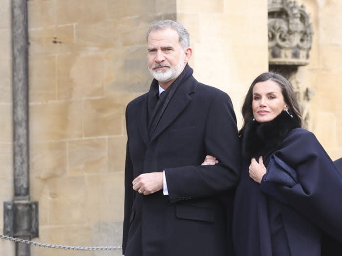 Felipe VI y Letizia Ortiz llegando a Windsor