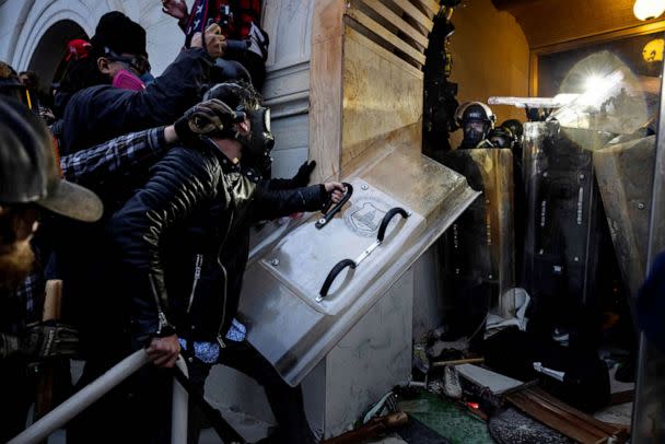 PHOTO: FILE - Trump supporters clash with police and security forces as people try to storm the US Capitol, Jan. 6, 2021 in Washington, DC. (Brent Stirton/Getty Images, FILE)