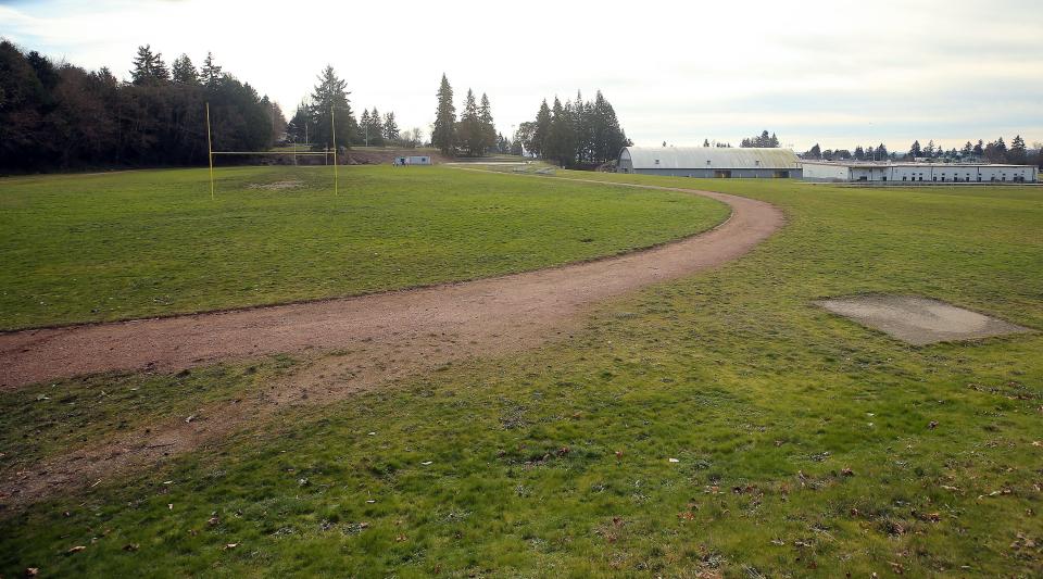 The soccer/football field behind the East Bremerton Community Gym on Monday, Jan. 16, 2024.
