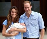 <p>The Duchess gave birth to Prince George on July 3, 2013. Somehow, she looked radiant right out of the hospital–though she's since admitted that introducing her newborn to the world outside the Lindo Wing <a href="https://www.townandcountrymag.com/society/tradition/a30984952/kate-middleton-prince-george-lindo-wing-terrifying-quote/" rel="nofollow noopener" target="_blank" data-ylk="slk:was "slightly terrifying";elm:context_link;itc:0;sec:content-canvas" class="link ">was "slightly terrifying"</a>. The Prince loves sports, like his parents, and has had no shortage of <a href="https://www.townandcountrymag.com/society/tradition/g10044961/prince-george-photos-news/" rel="nofollow noopener" target="_blank" data-ylk="slk:cute moments;elm:context_link;itc:0;sec:content-canvas" class="link ">cute moments</a>.<br></p>