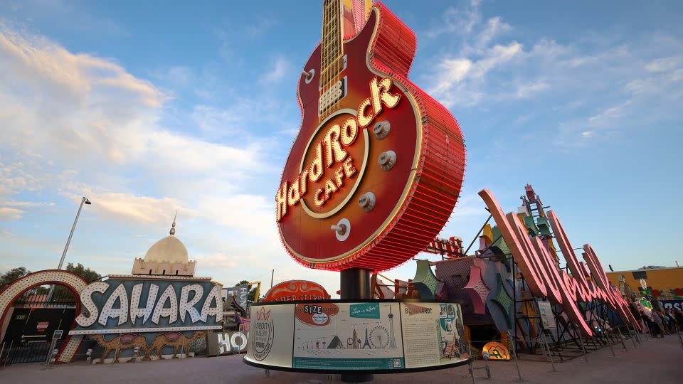 Las Vegas' Neon Museum features a "boneyard" of vintage signs, some of which still light up. - Neon Museum