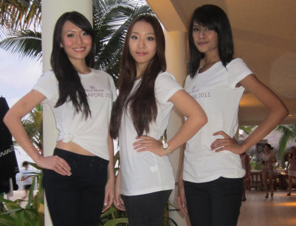 3 of the 20 finalists of MSW 2011 share with Yahoo! Singapore their thoughts on joining the beauty pageant. (Yahoo! photo)